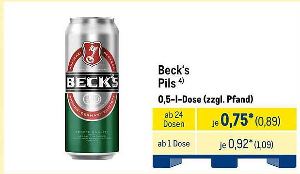 Beck's Pils 0,5 l Dose