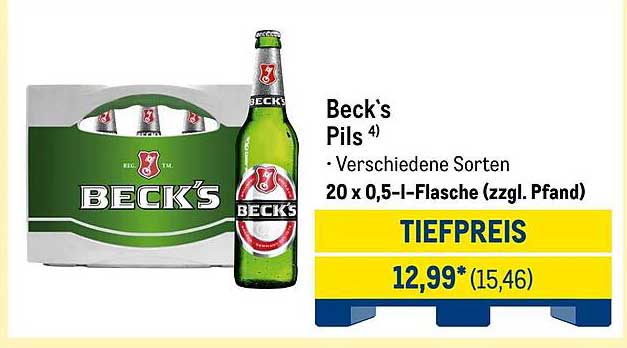 Beck's Pils – 20 x 0,5 l-Flaschen