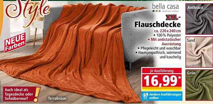 bella casa XXL Flauschdecke in neuen Farben