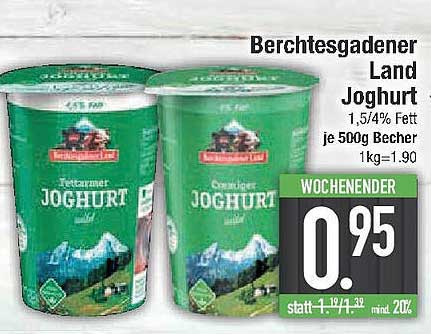 Berchtesgadener Land Joghurt 500g Becher