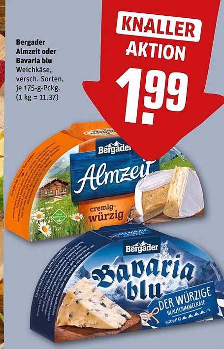 Bergader Almzeit oder Bavaria blu Weichkäse 175 g