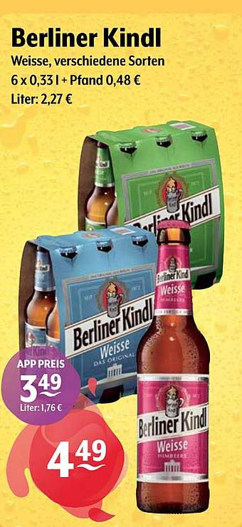 Berliner Kindl Weisse, verschiedene Sorten