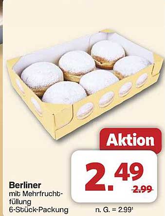 Berliner mit Mehrfruchtfüllung 6-Stück-Packung