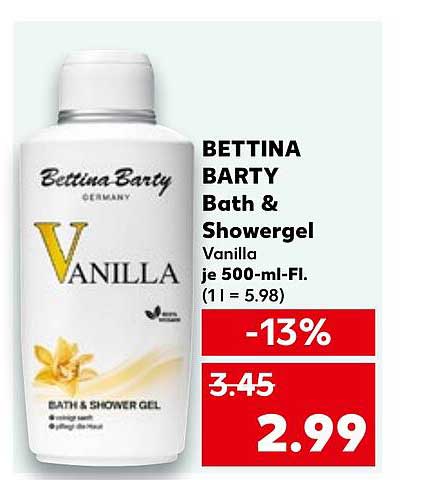 BETTINA BARTY Bath & Showergel Vanilla 500 ml