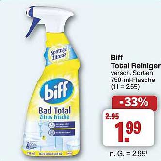 Biff Total Reiniger 750-ml-Flasche - Zitrus Frische