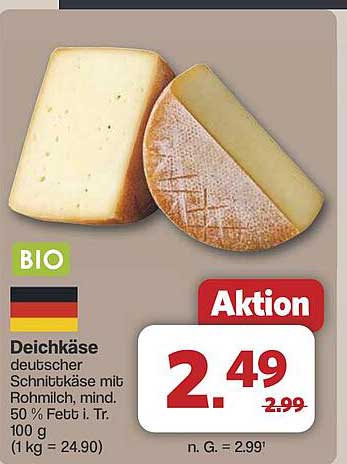 BIO Deichkäse – Deutscher Schnittkäse mit Rohmilch