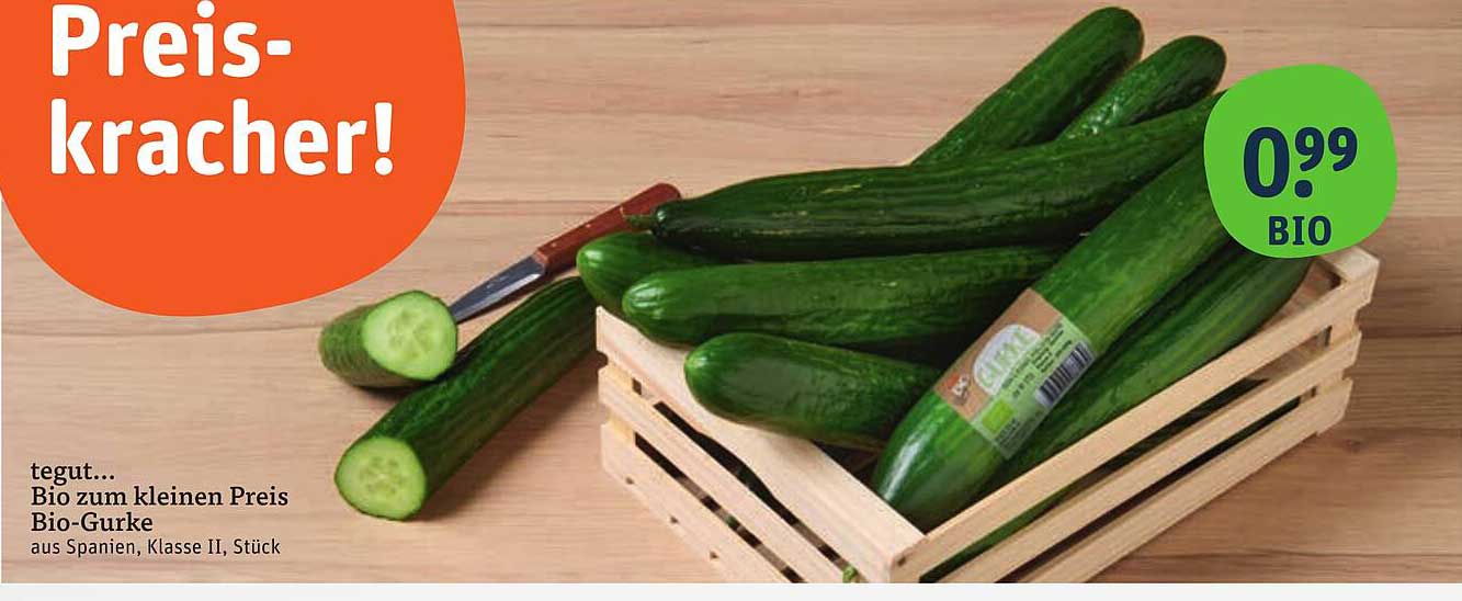 Bio-Gurke aus Spanien, Klasse II, Stück