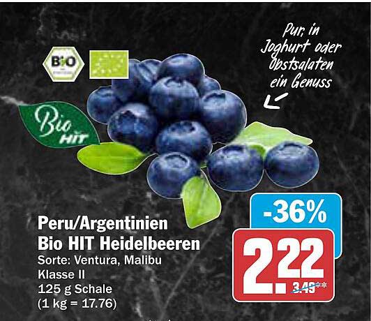 Bio HIT Heidelbeeren 125 g