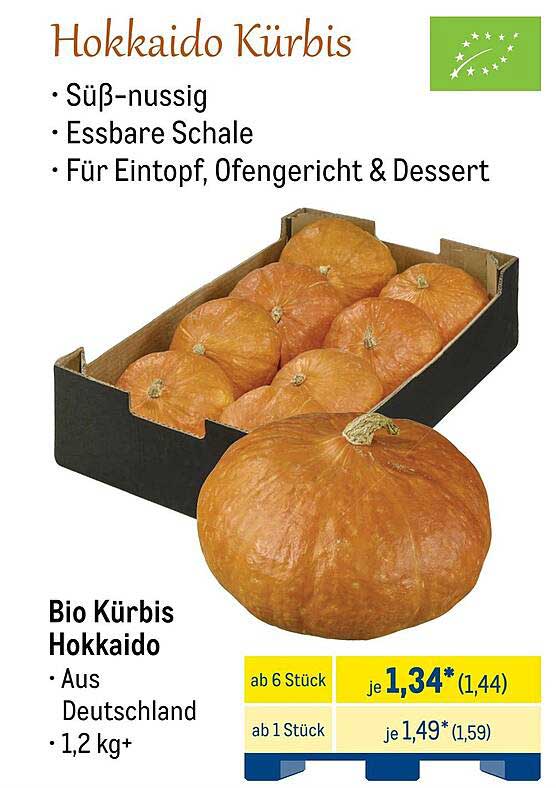 Bio Kürbis Hokkaido - Aus Deutschland