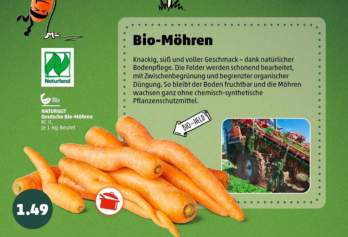 Bio-Möhren 1 kg Beutel