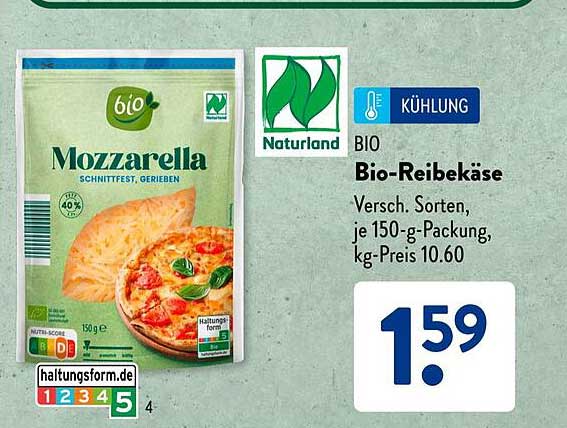 BIO Mozzarella Reibekäse - 150 g