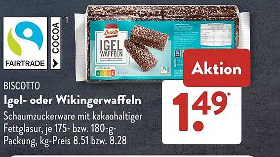 Biscotto Igel- oder Wikingerwaffeln