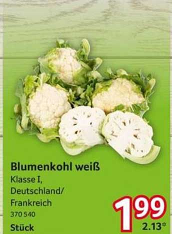 Blumenkohl weiß - Klasse I aus Deutschland und Frankreich
