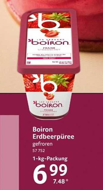 Boiron Erdbeerpüree gefroren 1-kg-Packung