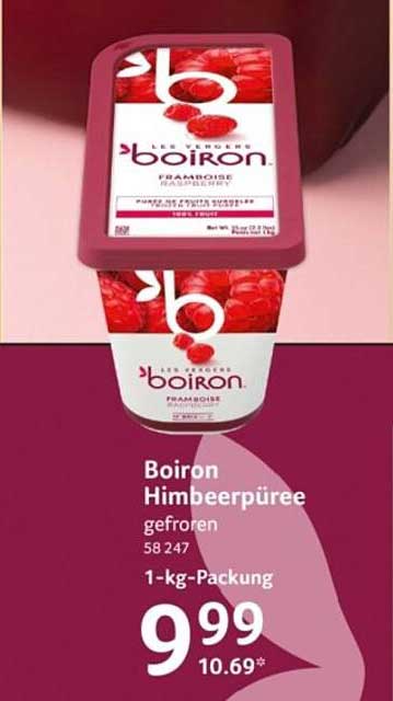 Boiron Himbeerpüree gefroren 1-kg-Packung
