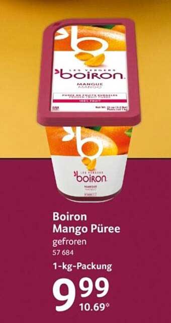 Boiron Mango Püree gefroren 1-kg-Packung
