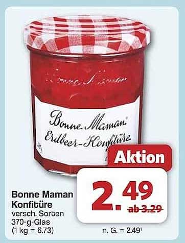 Bonne Maman Erdbeer-Konfitüre 370-g-Glas