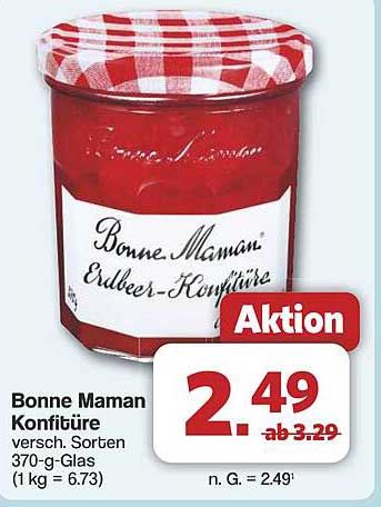 Bonne Maman Erdbeer-Konfitüre 370-g-Glas