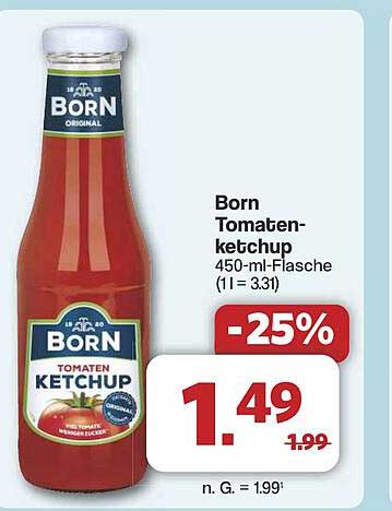 Born Tomatenketchup 450-ml-Flasche