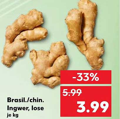 Brasilien/China Ingwer, lose je kg