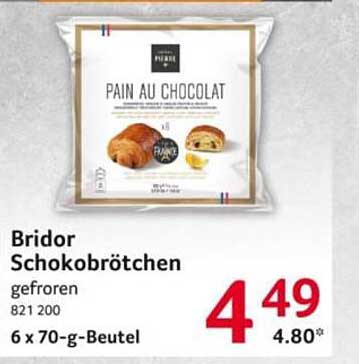 Bridor Schokoladenbrötchen gefroren 6 x 70-g-Beutel