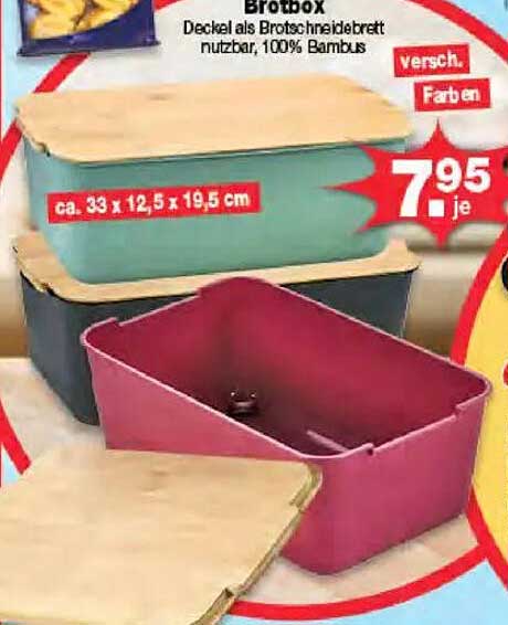 Brotbox mit Bambusdeckel - vielseitig und praktisch