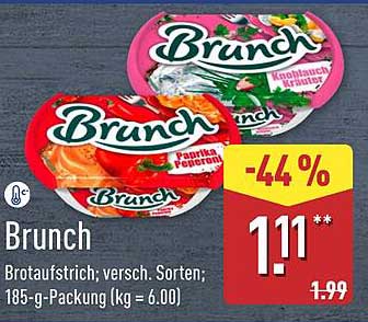 Brunch Brotaufstrich; verschieden Sorten; 185-g-Packung