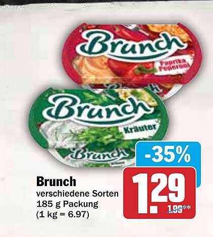 Brunch verschiedene Sorten 185 g Packung