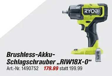 Brushless-Akku-Schlagschrauber „RIW18X-0“