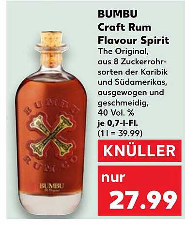 BUMBU Craft Rum Flavour Spirit