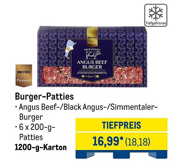 Burger-Patties - Angus Beef (6 x 200 g)