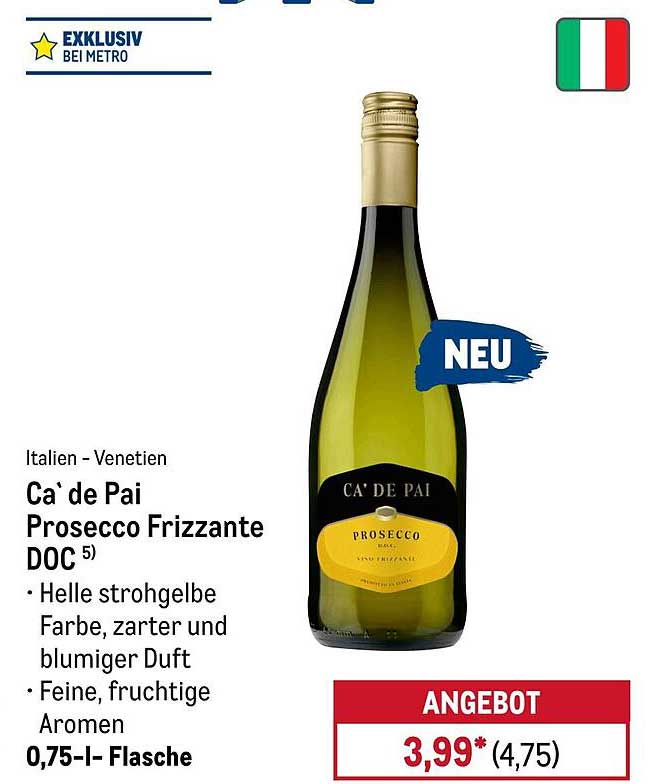 Ca` de Pai Prosecco Frizzante DOC 0,75 L