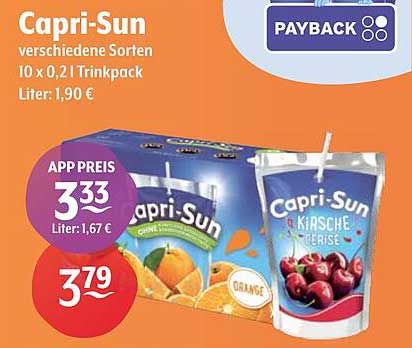 Capri-Sun - verschiedene Sorten 10 x 0,2 l Trinkpack
