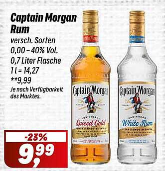 Captain Morgan Rum - Verschiedene Sorten