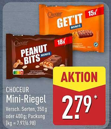 CHOCEUR Mini-Riegel, Versch. Sorten, 350 g oder 400 g