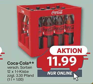 Coca-Cola 12 x 1-Liter-Kiste