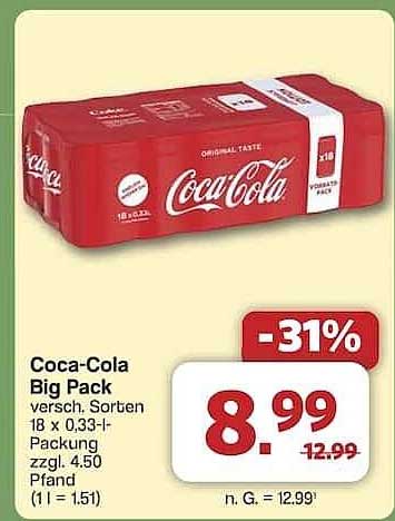 Coca-Cola Big Pack 18 x 0,33 l