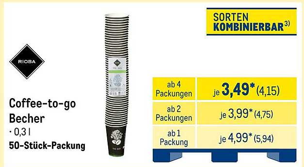 Coffee-to-go Becher · 0,3l · 50-Stück-Packung