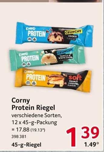 Corny Protein Riegel - Verschiedene Sorten im Angebot