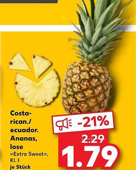 Costa Rican./Ecuador. Ananas, lose »Extra Sweet«, Ki. I je Stück