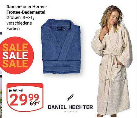 Damen- oder Herren-Frottee-Bademantel in verschiedenen Farben
