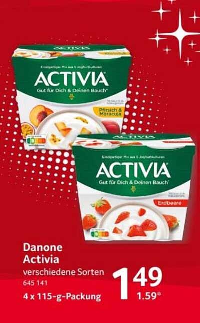 Danone Activia - verschiedene Sorten
