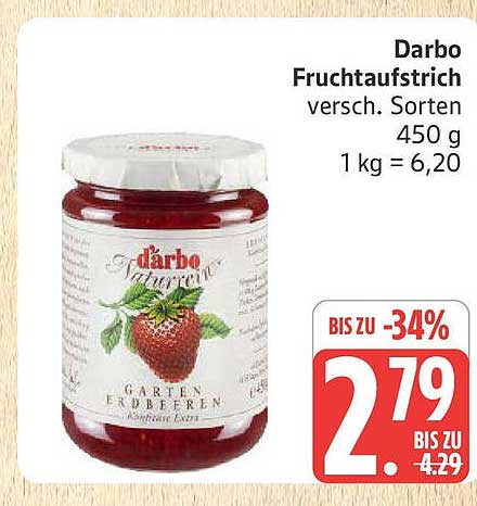 Darbo Fruchtaufstrich versch. Sorten 450 g