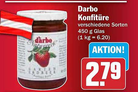 Darbo Konfitüre verschiedene Sorten 450 g Glas