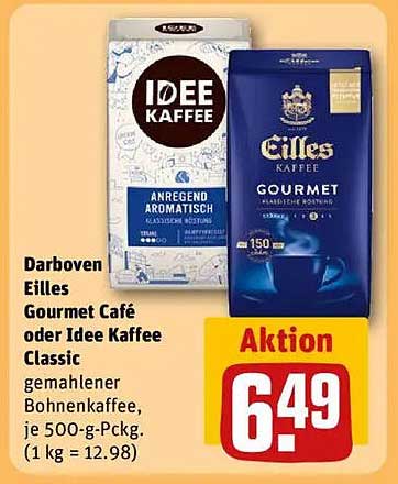 Darboven Eilles Gourmet Café oder Idee Kaffee Classic, gemahlener Bohnenkaffee 500-g-Pckg.