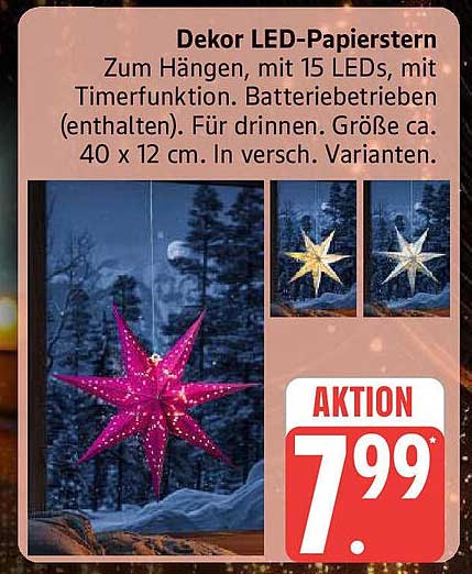 Dekor LED-Papierstern