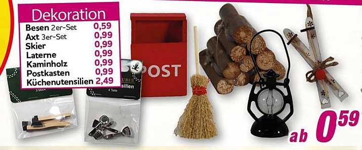 Dekoration - Besen 2er-Set ab 0,59 €