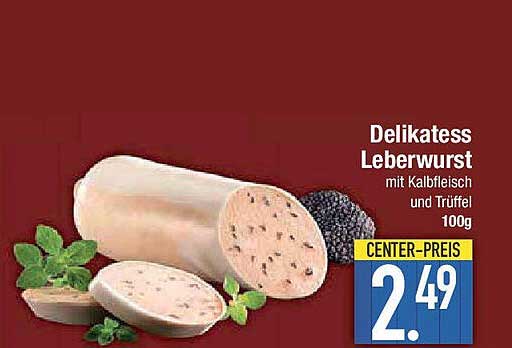 Delikatesse Leberwurst mit Kalbfleisch und Trüffel 100g