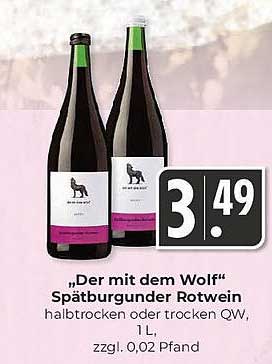 "Der mit dem Wolf" Spätburgunder Rotwein
