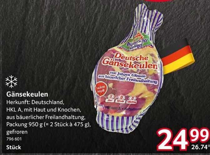 Deutsche Gänsekeulen, 950 g